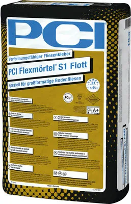 Produktbild von PCI Flexmörtel® S1 Flott verformungsfähiger Fliesenkleber für grossformatige Bodenfliesen 20 kg