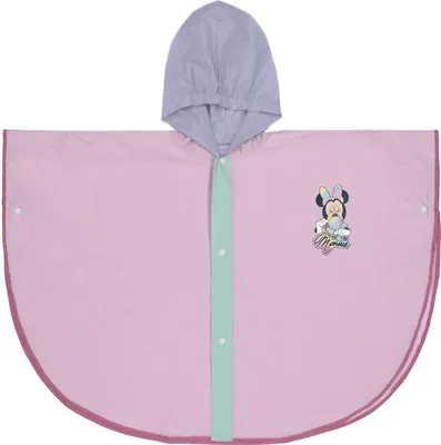 Obrázek produktu pro Nepromokavé pončo s kapucí Minnie Mouse Fialové - 3-4 roky