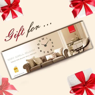 Produktbild von Moderne Mute DIY Große Wanduhr 3D Aufkleber für Zuhause Büro Dekoration - Geschenk