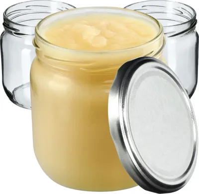 Obrázok produktu pre Zavarovacie poháre KADAX s viečkom "Salla", poháre na džem, zaváracie poháre, 425 ml, strieborné, 6 kusov