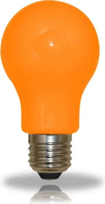 Productafbeelding van 10 LED-lampen, peervorm, 3W = 25W, E27, ORANJE, geschikt voor binnen- en buiten gebruik, feestverlichting