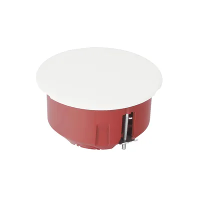 Immagine prodotto di Scatola da incasso Ø80 per cartongesso con coperchio e viti rosso, coperchio bianco EDO777900 EDO Technic