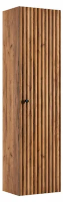 Image de Armoire haute de salle de bain, en chêne "Craft Gold", avec poignées noires, Image générée par une IA
