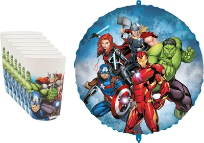 Produktbild von 7-tlg. Avengers Infinity Stones Party Set für Kindergeburtstag