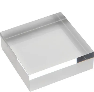 Produktbild von Quadratischer Acrylblock 100x100x20mm transparent, rundum glänzend polierte Seitenkanten / Acryl / Acrylglas / massiv / klar / farblos / Dekoration - Zeigis®