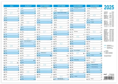 Produktbild von RNK Verlag Tafelkalender 2025 DIN A4 quer 250 g/qm Karton