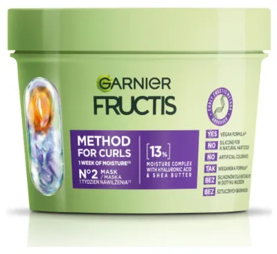 Produktbild von Garnier Fructis Curls Method Feuchtigkeitsmaske für lockiges Haar, 370ml, 590600