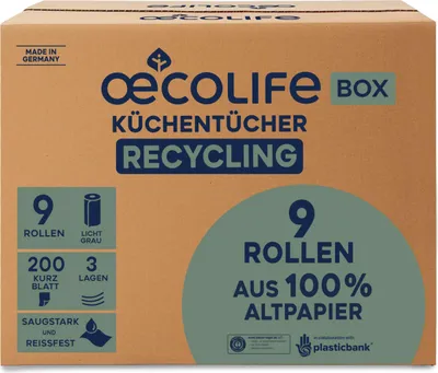 Produktbild von FRIPA Küchenrollen OECOLIFE 3-lagig 9 Rollen