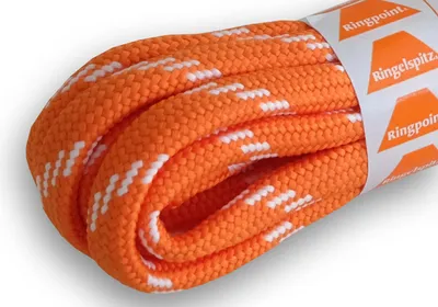 Produktbild von RINGELSPITZ - Trekking Schnürsenkel - 120 cm, orange/weiß