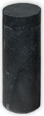 A black cylindrical object, likely a tool or component, is shown against a white background.