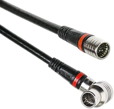 Produktbild von Technetix Premium ModemkabelWinkelstecker 3m SAT Antennenkabel Satellitenkabel Koaxialkabel F-Quick Stecker 90° Grad Gewinkelt F-Quick Stecker Gerade