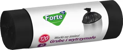 Zdjęcie produktu dla Forte+ Worki na śmieci Optima 120L 10 szt. LDPE