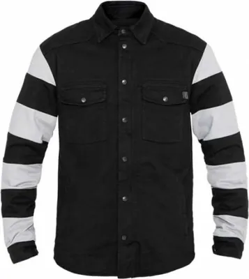 Produktbild von John Doe Prison Motorrad Hemd, schwarz/weiß, XL