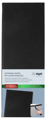 Produktbild von SIGEL Getränkemappe Barformat 1/2 A4 Speisekarte schwarz