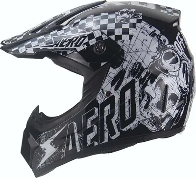 Obrázok produktu pre Krížová prilba Prilba Detská prilba Motocyklová prilba Motocross Skeleton čierna biela Veľkosť XS