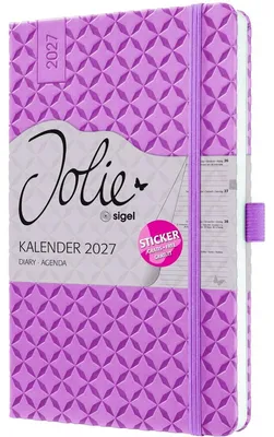 Obrázok produktu pre Týždenný kalendár Jolie 2027, cca formát A5, ružový