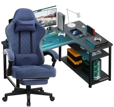 Image de Gamestoel – Bureauchaise – Fauteuil gaming – Dossier réglable – Siège pivotant à 360°