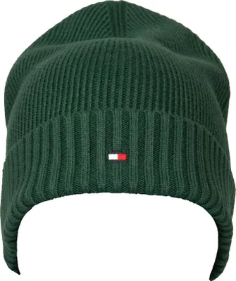 Produktbild von Herrenhut TOMMY HILFIGER Kappe mit Manschette und gesticktem Logo Artikel XM0XM02506, UNICA - ONE SIZE, Cotone 95%,Cashmere 5%
