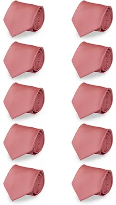 Produktbild von Fabio Farini - 10 Stück Schlips in verschiedenen Breiten Rosa