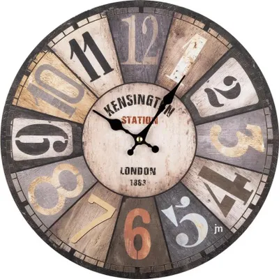 Immagine prodotto di Lowell 21569, Orologio da parete, rotondo, legno, MDF, fibra di vetro a media densità (MDF)