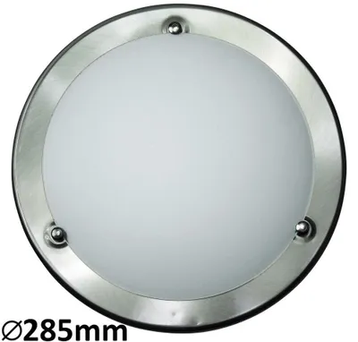 Image de Plafond verre 28,5 cm E27 1x60W chrome satiné rond Ufo 5121 Rabalux