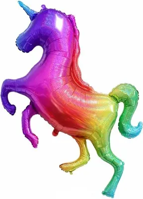 Immagine prodotto di Pallone in foil di compleanno unicorno arcobaleno 136x97cm