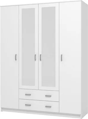 Image de Miazzina - Grande armoire, 160x205h cm blanc, 9 étagères