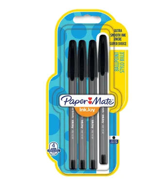 Produktbild von Papermate InkJoy 100 ST, Clip, Stick-Kugelschreiber, Schwarz, 4 Stück(e), Medium