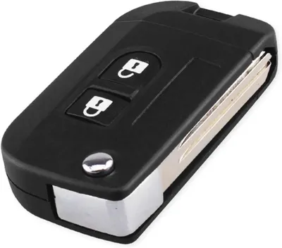 Produktbild von Autoschlüsselgehäuse im Taschenmessermodell für Nissan, kompatibel mit Qashqai, Micra, Navara, Almera, Primera, Note, Juke, X-Trail, Pathfinder