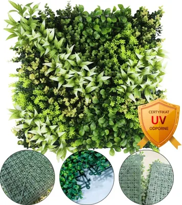 Obrázek produktu pro Zelená stěna - Rostlinný panel - White Harmony - UV 50 x 50