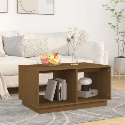 Immagine prodotto di Maison Exclusive - Tavolino da salotto marrone miele 80x50x40 cm in legno massello di pino