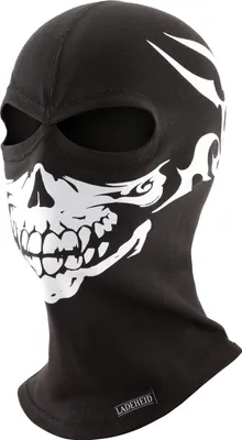 Produktbild von Ladeheid Sturmhaube Skimaske Totenkopf Silverplus Thermoaktive HR 09 (Schwarz (HR 09), M-L)