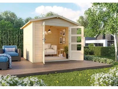 Produktbild von Gartenhaus Karibu Tann 4 270 x 274 cm natur