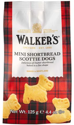 Zdjęcie produktu dla Walkers Pure Butter Shortbread Mini Scottie Dogs shortbread 125g