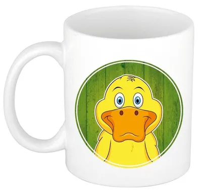 Produktbild von Becher Ente - weis - Keramik - 300 ml - Kinderbecher Ente