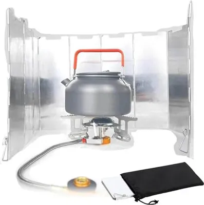 Produktbild von Windschutz Campingöfen, faltbare Aluminiumwindschutz, leichte Windschutzscheibe, Außengrill, Öfen, Gas 10 Stück