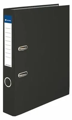 Obrázek produktu pro VICTORIA, Pákový pořadač "Basic", černý, 50 mm, A4, s ochranným spodním kováním, PP/ karton