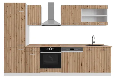 Produktbild von Küchenzeile Vicco R-Line Artisan Eiche/Weiß 300 cm , AP Eiche, Model 48975