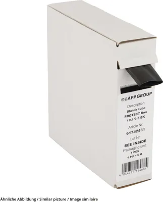 Produktbild von "Schrumpfschlauch PROTECT Box25,4/12,7 BK"