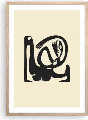 Produktbild von Gerahmtes Poster - Rahmen in heller Eiche - Surreal Charakter Kontrast - 50x70 cm - Wand Bild - Wanddeko - Wandbilder - Kunstposter - Wandposter - Bilderrahmen - Bilder - Kunstdruck - P2NPA50x70-4615