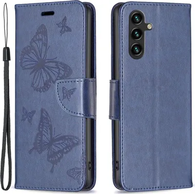 Produktbild von Samsung Galaxy A15 Hülle - Coverup Schmetterlinge Klapphülle - Blau