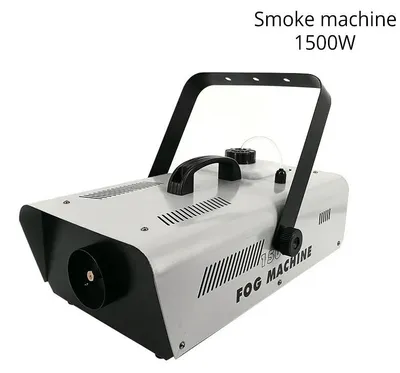 Image de Machine à brouillard - 1500 W, effet d'éclairage pour scène, sans DMX - Télécommande - 100–240 V - Prise européenne - Idéale pour DJ et spectacles