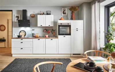 Produktbild von PICCANTE Plus Küchenzeile ohne Geräte Bella 320 cm weiß matt vormontiert Variante rechts 4067368010399
