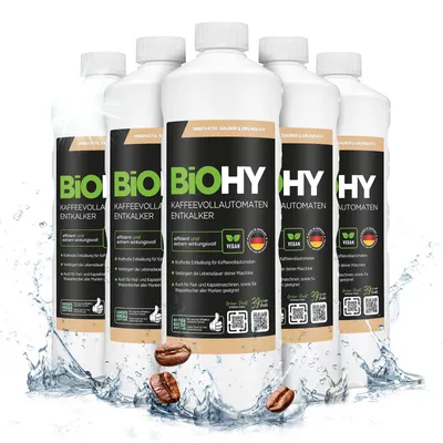 Produktbild von BiOHY Kaffeevollautomaten Entkalker + Dosierer, Entkalker Kaffeemaschine, 6 x 1 l
