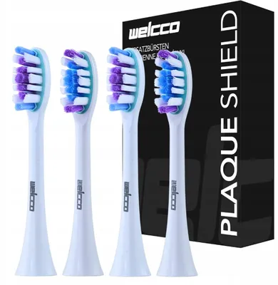 Produktbild von Welcco Zahnbürstenköpfe Sonic Ersatz für S903 SN-700, 4 Stk. weiß