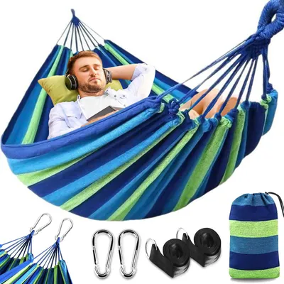 Obrázok produktu pre Hojdacia sieť 300 x 150 cm, 2 osoby, 270 kg, plátno, pre záhradu
