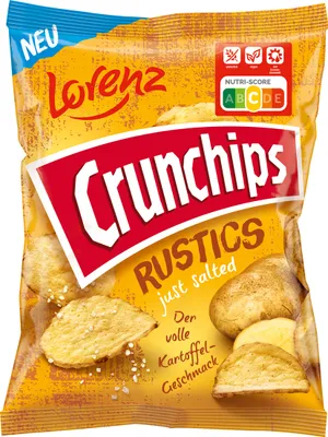 Produktbild von Lorenz Crunchips Rustics Just Salted Kartoffel Chips mit Schale 110g