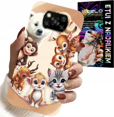Obrázok produktu pre Puzdro pre Xiaomi Poco X3 - Zadné kryty pre deti s motívom lesných zvierat