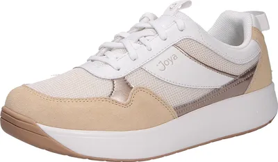 Produktbild von Joya Sneaker Alegra Beige-White JY105A, Premium-Velourleder u. atmungsaktives Mesh, Senso-Sohle, Fußbett zum Wechseln 37
