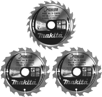 Immagine prodotto di Makita B-33897 Set di lame per sega 136x20x16Z+24Z